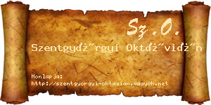Szentgyörgyi Oktávián névjegykártya